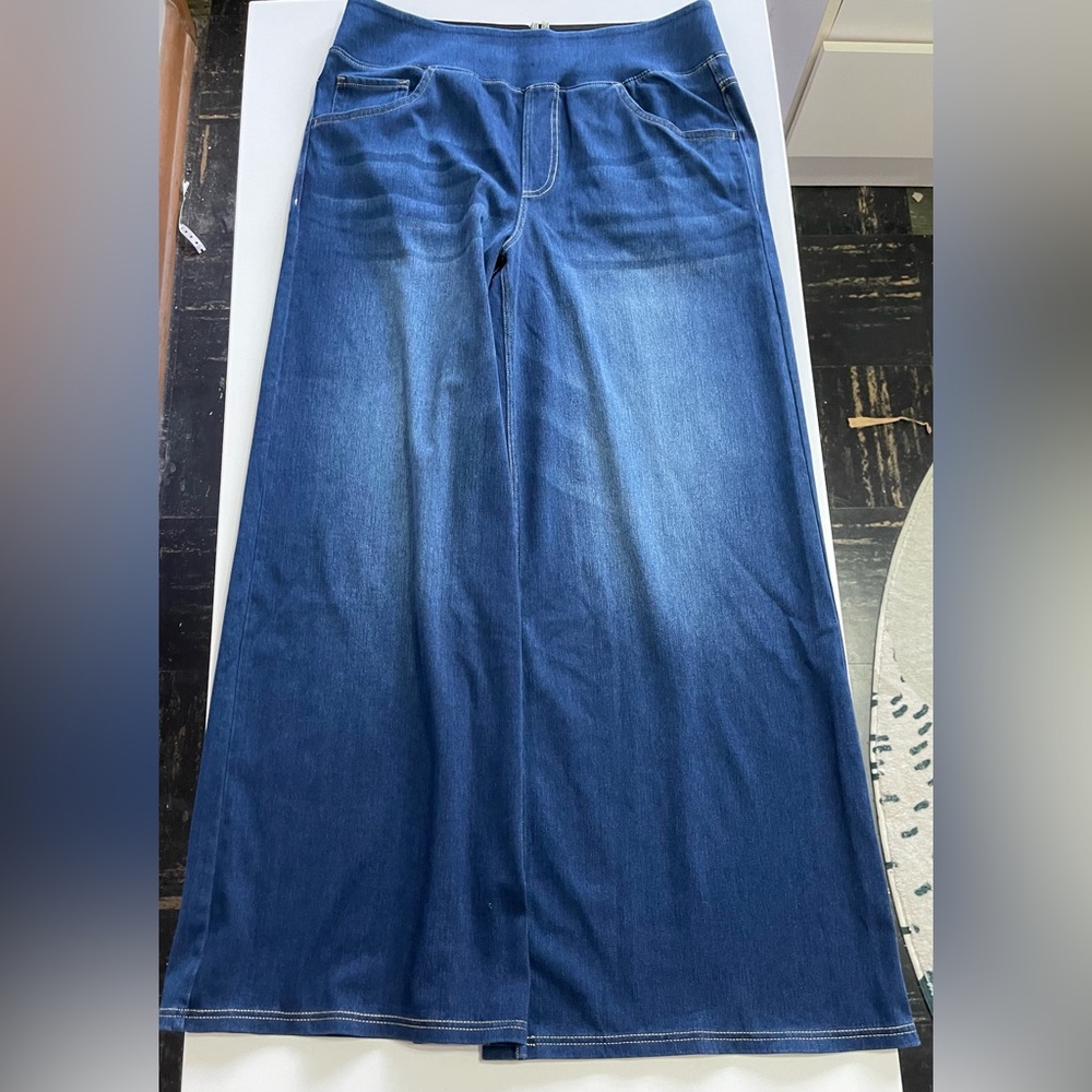 HALARA Flex High Waisted Pockets Baggy Wide Leg Jeans NWT Sz LP - Picture 2 of 11